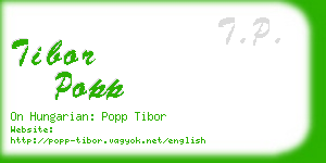 tibor popp business card